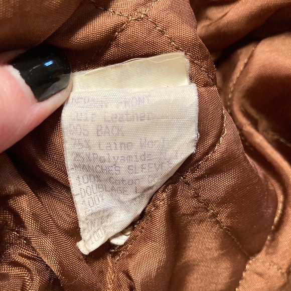 Vintage Jacques Franchi Paris Leather Wool Coat XL Brown Elbow Patches - Picture 10 of 12